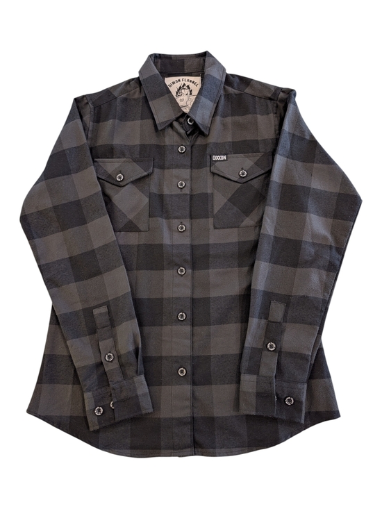 DIXXON Tops - DIXXON Black and Gray Plaid Button-Down Shirt